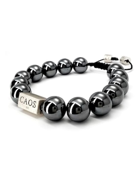 Pulsera caos de plata P 925 Bloodstone con acabado brillante