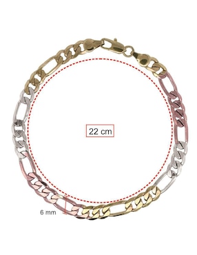 Pulsera Horoz 18 K con acabado chapa de oro