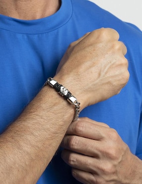 Pulsera Lotus Style Men Basic con acabado mate