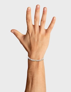 Pulsera Boscaini de plata P 925 Italiana con acabado baño rodio