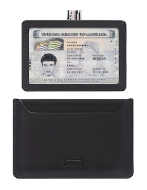 Tarjetero L - A - D de piel para hombre