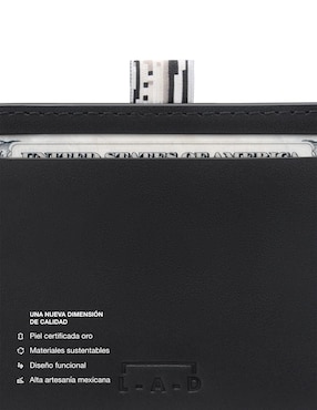 Tarjetero L - A - D de piel para hombre