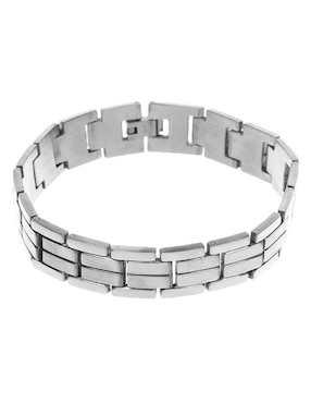 Brazalete Lombrozo De Acero Inoxidable Con Acabado Brillante