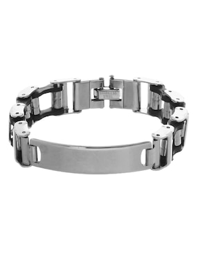 Brazalete Lombrozo De Acero Inoxidable Con Acabado Brillante