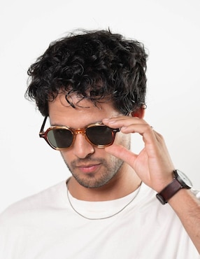 Lentes de sol Montica Retro Hex para hombre