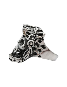 Anillo de cráneo Vadalú Plata Cráneo Jaguar P 925 de plata pulido
