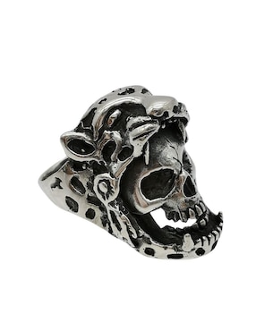 Anillo de cráneo Vadalú Plata Cráneo Jaguar P 925 de plata pulido