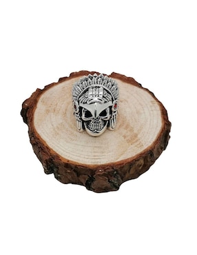 Anillo de cráneo Vadalú Plata Guerrero Águila P 925 de plata pulido
