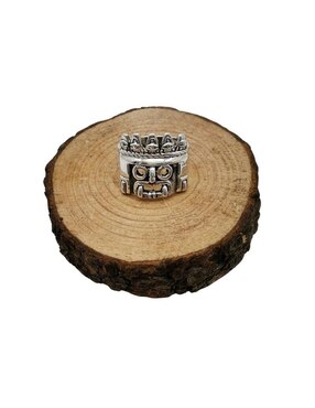 Anillo rectangular Vadalú Plata Tlaloc Sencillo P 925 de plata pulido