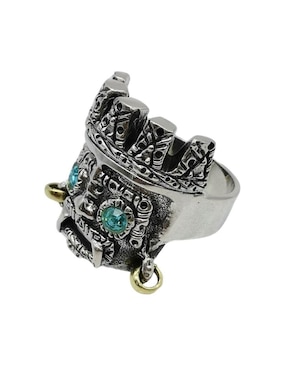 Anillo rectangular Vadalú Plata Tlaloc con Aretes P 925 de plata pulido