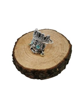 Anillo rectangular Vadalú Plata Tlaloc con Aretes P 925 de plata pulido