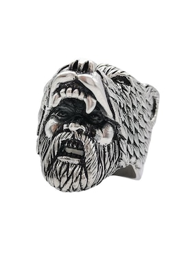 Anillo de oso Vadalú Plata Guerrero Oso Nordico P 925 de plata pulido