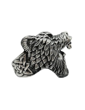 Anillo de oso Vadalú Plata Guerrero Oso Nordico P 925 de plata pulido