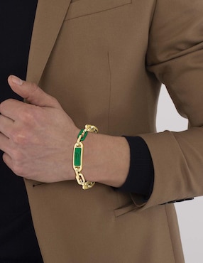 Brazalete Lacoste Crew con acabado brillante