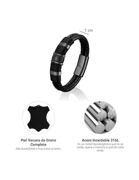 Pulsera Chulada Black con acabado pulido
