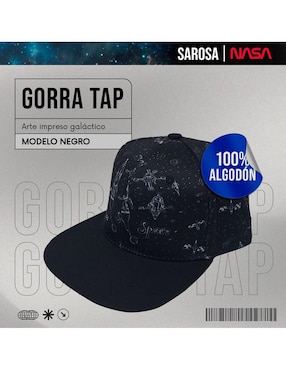 Gorra visera plana broche casual Sarosa Nasa para hombre
