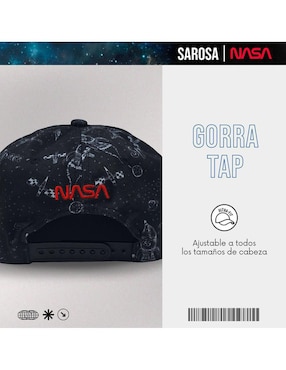 Gorra visera plana broche casual Sarosa Nasa para hombre