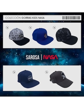 Gorra visera plana broche casual Sarosa Nasa para hombre