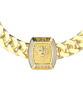 Brazalete Guess con zirconia Lion King con acabado pulido