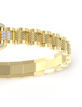Brazalete Guess con zirconia Lion King con acabado pulido