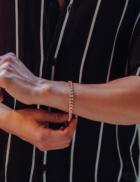 Pulsera Boscaini con acabado chapa de oro