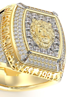 Anillo Guess Lion King León zirconia brillante
