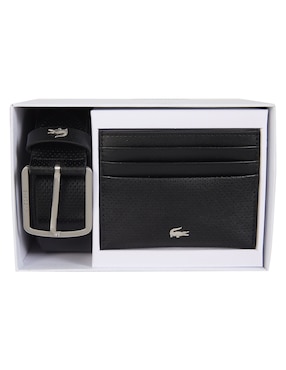 Set cinturón Lacoste de piel para hombre