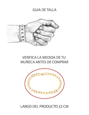 Pulsera Boscaini con acabado chapa de oro