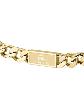 Brazalete Lacoste Backhand con acabado brillante