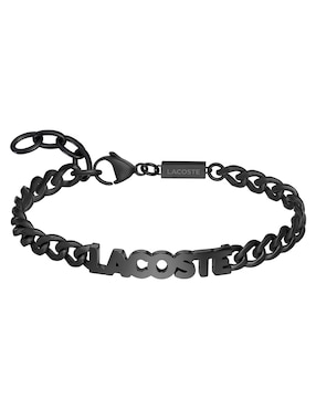 Brazalete Lacoste Script con acabado brillante