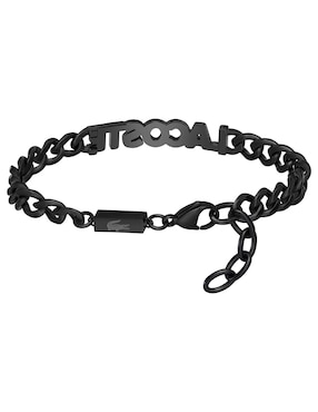 Brazalete Lacoste Script con acabado brillante