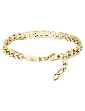 Brazalete Lacoste Script con acabado brillante