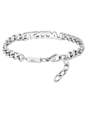 Brazalete Lacoste Script con acabado brillante