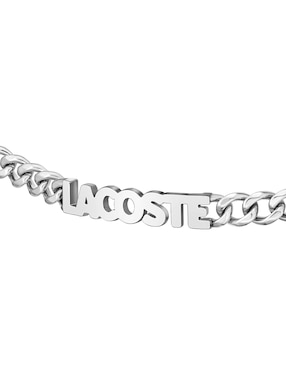 Brazalete Lacoste Script con acabado brillante