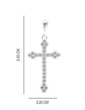 Dije de cruz Boscaini de plata P 925
