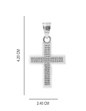 Dije de cruz Boscaini de plata P 925