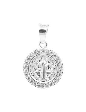 Dije redonda Boscaini San Benito de plata P 925