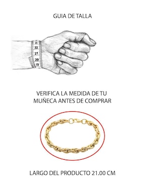 Pulsera Boscaini de baño de oro 14 K