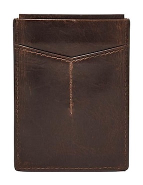 Tarjetero Fossil de piel Derrick para hombre