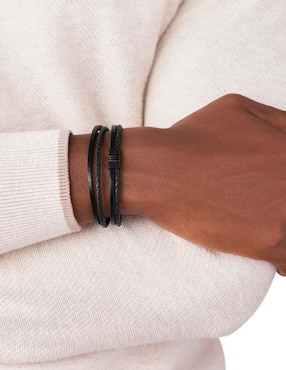 Pulsera Fossil de piel Vintage