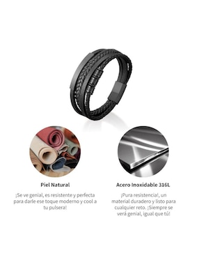Pulsera Chulada Black con acabado pulido
