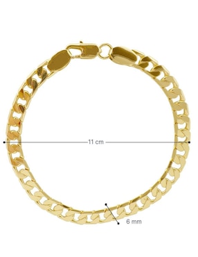 Pulsera Horoz 18 k con acabado chapa de oro
