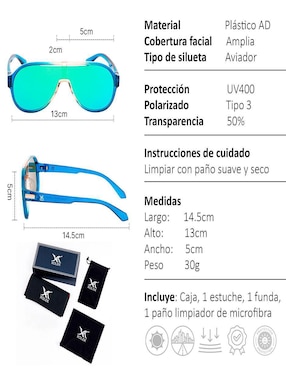 Lentes de sol Xolek Casual XO-157-V para hombre