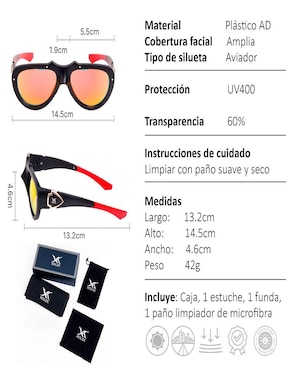 Lentes de sol Xolek Glam XO-158-RO para hombre