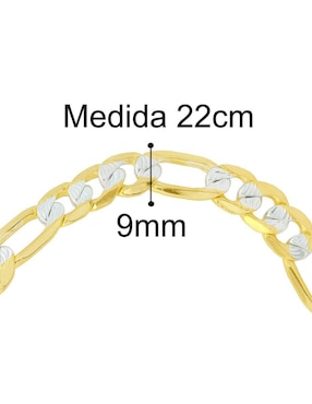 Pulsera Horoz 18 K con acabado chapa de oro