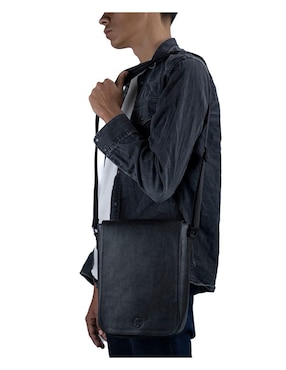 Bolsa messenger Cruzi de piel para hombre