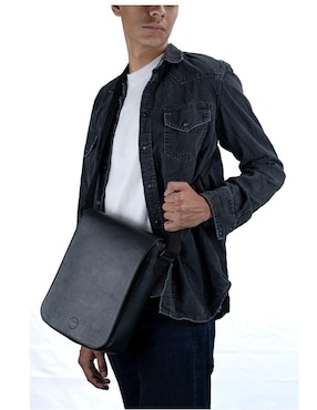 Bolsa messenger Cruzi de piel para hombre