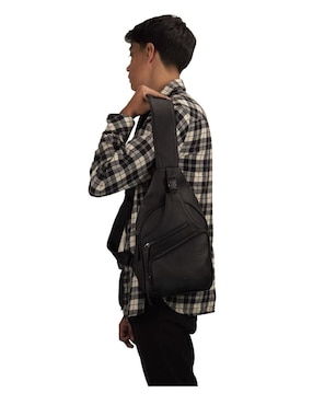Bolsa bandolera Cruzi de piel para hombre