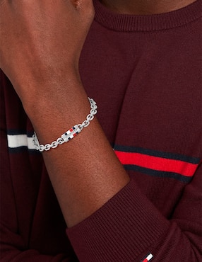 Brazalete Tommy Hilfiger Bruce chain con acabado brillante