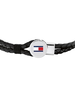 Brazalete Tommy Hilfiger de piel Bruce leather con acabado mate